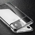 Wozinsky Magnetic Cam Slider Case magnetyczne etui 360 na cały telefon szkło na ekran osłona na aparat Huawei P40 Lite 5G czarny