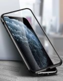 Wozinsky Magnetic Cam Slider Case magnetyczne etui 360 na cały telefon szkło na ekran osłona na aparat Huawei P40 Lite 5G czarny