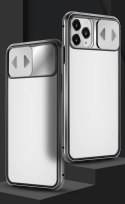 Wozinsky Magnetic Cam Slider Case magnetyczne etui 360 na cały telefon szkło na ekran osłona na aparat Huawei P40 Lite 5G czarny