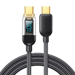 Kabel Joyroom A4 USB-C / USB-C 100W 1.2m z wyświetlaczem - czarny