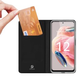 Dux Ducis Skin Pro etui do Xiaomi Redmi Note 12 pokrowiec z klapką portfel na kartę podstawka czarne