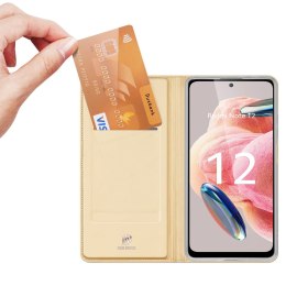 Dux Ducis Skin Pro etui do Xiaomi Redmi Note 12 pokrowiec z klapką portfel na kartę podstawka złote