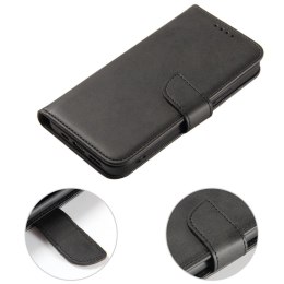 Etui z klapką i portfelem Magnet Case do iPhone 15 - czarne