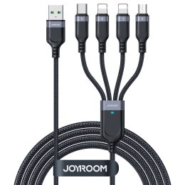 Kabel Joyroom Multi-Use Series S-A18 4w1 USB-A - USB-C / Lightning / Lightning / micro USB 1.2m - czarny