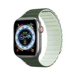 Magnetyczny pasek Apple Watch SE, 9, 8, 7, 6, 5, 4, 3, 2, 1 (41, 40, 38 mm) Dux Ducis Strap (LD Version) - zielony