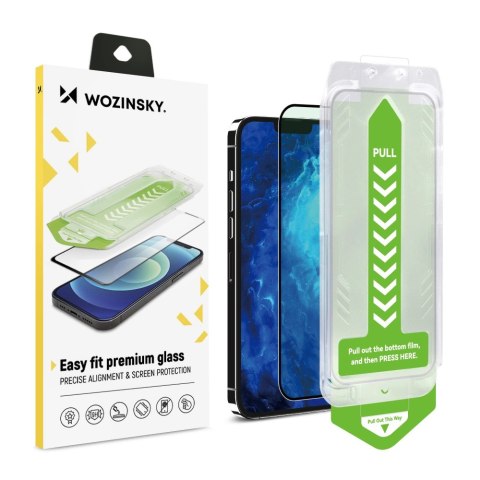 Szkło hartowane 9H z ramką montażową do iPhone 14 Wozinsky Premium Glass - czarne