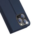 Etui do iPhone 15 Pro Max pokrowiec z klapką i portfelem Dux Ducis Skin Pro - niebieski