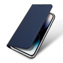 Etui do iPhone 15 Pro Max pokrowiec z klapką i portfelem Dux Ducis Skin Pro - niebieski