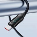 Kabel USB A - USB C Wozinsky WUACC2 z wyświetlaczem 66W 6A 2m - czarny