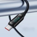 Kabel Wozinsky WUCCC1 USB-C - USB-C PD 100W 480Mb/s 1m z wyświetlaczem - czarny