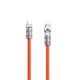 Kabel kątowy Dudao L24CL USB-C - Lightning o rotacji 180° 30W 1m - pomarańczowy