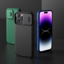 Pancerne etui Nillkin CamShield Pro Magnetic Case do iPhone 15 Plus z osłoną na aparat - zielone