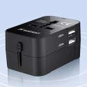 Adapter podróżny Wozinsky WUTWC uniwersalny 24W UE / US / AUS / UK / 2x USB-A - czarny