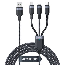 Kabel Joyroom Multi-Use Series S-A18 3w1 USB-A - Lightning / USB-C / micro USB 0.3m - czarny