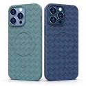 Plecione etui MagSafe Woven Case do iPhone 13 Pro - granatowe