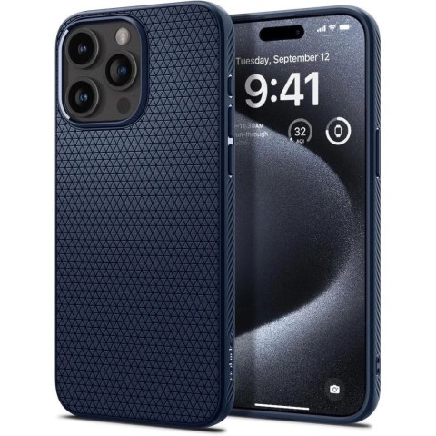 Etui Spigen Liquid Air na iPhone 15 Pro - niebieskie