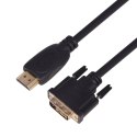 Kabel HDMI - DVI 1.8m DVI 24+1, pozłacany