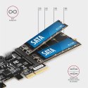 PCES-SA4M2 Kontroler PCIe 2x wewnętrzny port SATA 6G + 2x wewnętrzny port M.2 B-key SATA, SP & LP