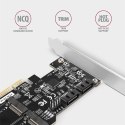 PCES-SA4M2 Kontroler PCIe 2x wewnętrzny port SATA 6G + 2x wewnętrzny port M.2 B-key SATA, SP & LP