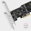 PCES-SA4M2 Kontroler PCIe 2x wewnętrzny port SATA 6G + 2x wewnętrzny port M.2 B-key SATA, SP & LP