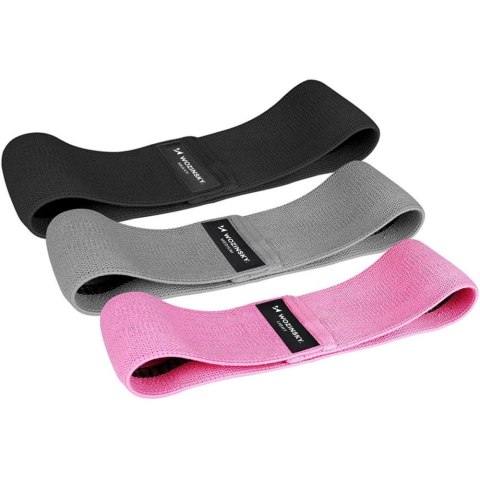 Wozinsky zestaw 3x materiałowe taśmy gumy oporowe mini band do ćwiczeń joga fitness crossfit (WFB-01)