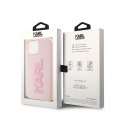 Karl Lagerfeld 3D Rubber Glitter Logo - Case for iPhone 15 (Pink)