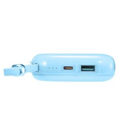 Joyroom powerbank 10000mAh Jelly Series 22.5W z wbudowanym kablem Lightning niebieski (JR-L003)