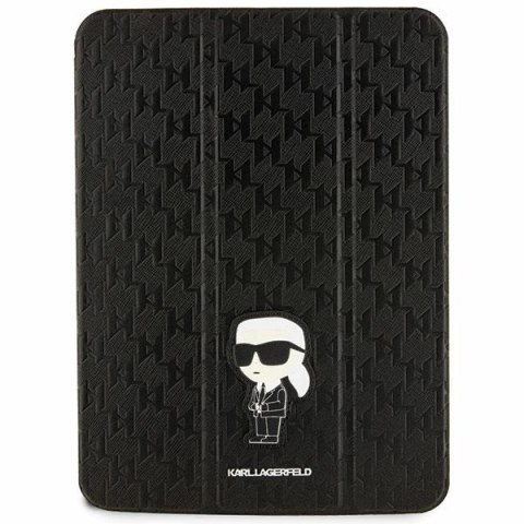 Etui Karl Lagerfeld Saffiano Monogram Ikonik na iPad 10.9" - czarne