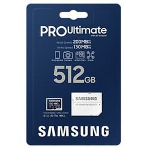 Micro SD Memory Card with Adaptor Samsung MB-MY512SA/WW