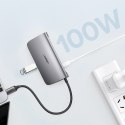 Adapter Ugreen CM179 9w1 USB-C - 3x USB-A 3.0 / HDMI / VGA / RJ45 / czytnik kart TF / SD / USB-C - szary