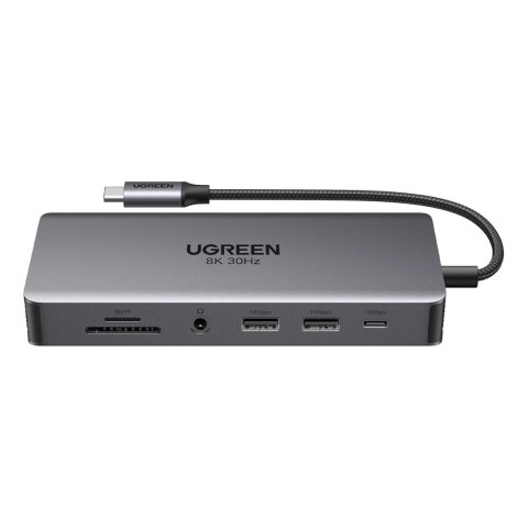 HUB Ugreen CM681 15978 13w1 USB-C - 2x USB-A 3.2 / 2x USB-A 3.0 / USB-C 3.2 / 2x HDMI / DisplayPort / RJ45 / SD i TF / AUX / USB