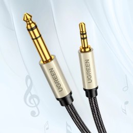 Kabel Ugreen AV127 10625 audio TRS mini jack 3,5mm / jack 6,35mm 1m - szary