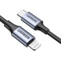 Kabel Ugreen US304 60760 Lightning - USB-C 2.0 MFi 1.5 m - szary