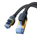 Baseus szybki kabel internetowy RJ45 cat.7 10Gbps 10m pleciony czarny