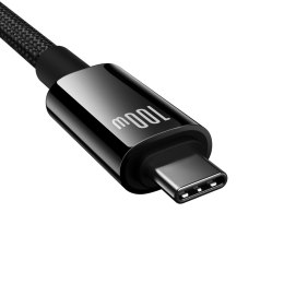 Kabel Baseus Tungsten Gold USB-C 3.2 / USB-C 3.2 100W 4K 60Hz 1.5m - czarny