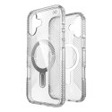 Speck Presidio Perfect-Clear Grip ClickLock & MagSafe - Case for iPhone 16 Plus (Clear / Chrome Finish / Serene Silver)