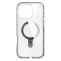 Speck Presidio Perfect-Clear Grip ClickLock & MagSafe - Case for iPhone 16 Pro Max (Clear / Chrome Finish / Serene Silver)