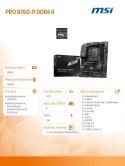 Płyta główna PRO B760-P DDR4 II s1700 4DDR4 DP/HDMI ATX