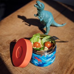 Quokka Whim Kids Food Jar - Thermal lunchbox / children's lunch thermos 369 ml (Dinosaur)