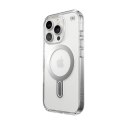 Speck Presidio Perfect-Clear ClickLock & MagSafe - Case for iPhone 16 Pro (Clear / Chrome Finish / Serene Silver)