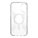 Speck Presidio Perfect-Clear Grip ClickLock & MagSafe - Case for iPhone 16 Plus (Clear / Chrome Finish / Serene Silver)