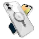 Speck Presidio Perfect-Clear Grip ClickLock & MagSafe - Case for iPhone 16 Plus (Clear / Chrome Finish / Serene Silver)