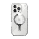 Speck Presidio Perfect-Clear Grip ClickLock & MagSafe - Case for iPhone 16 Pro (Clear / Chrome Finish / Serene Silver)