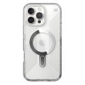 Speck Presidio Perfect-Clear Grip ClickLock & MagSafe - Case for iPhone 16 Pro Max (Clear / Chrome Finish / Serene Silver)