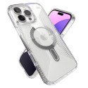 Speck Presidio Perfect-Clear Grip ClickLock & MagSafe - Case for iPhone 16 Pro Max (Clear / Chrome Finish / Serene Silver)