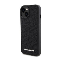 Karl Lagerfeld Quilted K Pattern - iPhone 15 Case (Black)