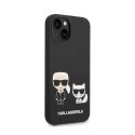 Karl Lagerfeld Liquid Silicone Karl & Choupette MagSafe - Case for iPhone 14 (Black)