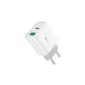 WEKOME WP-U53 Maxspeed - USB-C PD 20W & USB-A QC3.0 18W Fast Charger (White)