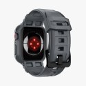 Spigen Rugged Armor Pro - Strap with case for Apple Watch 4/5/6/7/8/9/SE 44/45 mm (Dark Grey)