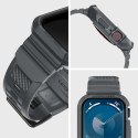 Spigen Rugged Armor Pro - Strap with case for Apple Watch 4/5/6/7/8/9/SE 44/45 mm (Dark Grey)